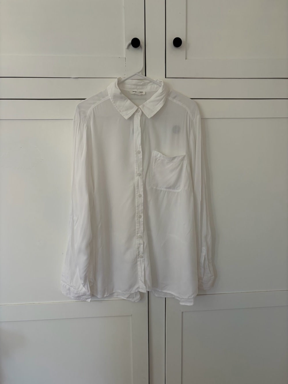 Beachlunchlounge White Button Up Shirt Size 1X